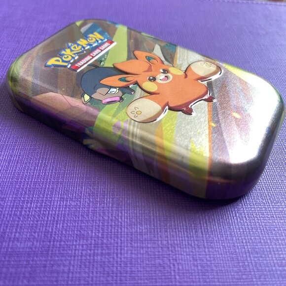 Paldea Friends Mini Tins Pawmi 1 Art Card & 1 Sticker Pokémon (NO PACKS) - Picture 5 of 5